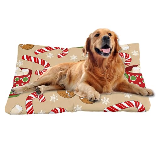 Nudoraw Hundebett Grosse Hunde,Hundekissen Grosse Hunde,Hundekörbchen,Hundebetten für Große Hund,Hundekorb,Hundebett Waschbar,Hundematte Waschbar,Dog Bed,Katzenkissen,Christmas Decorations,91x61cm von Nudoraw