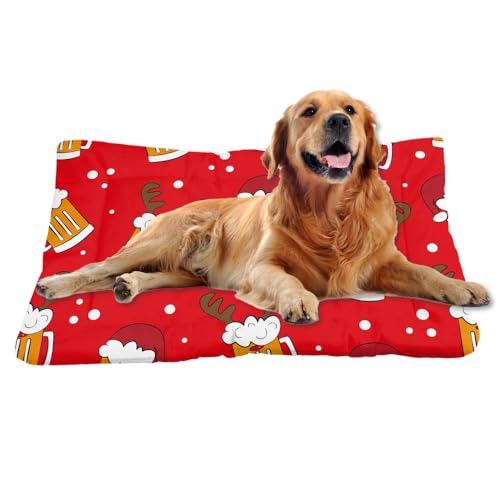 Nudoraw Hundebett Grosse Hunde,Hundekissen Grosse Hunde,Hundekörbchen,Hundebetten für Große Hund,Hundematte Waschbar,Dog Bed,Katzenkissen,Hundebett Waschbar,Hundekorb,Christmas Decorations,91x61cm von Nudoraw
