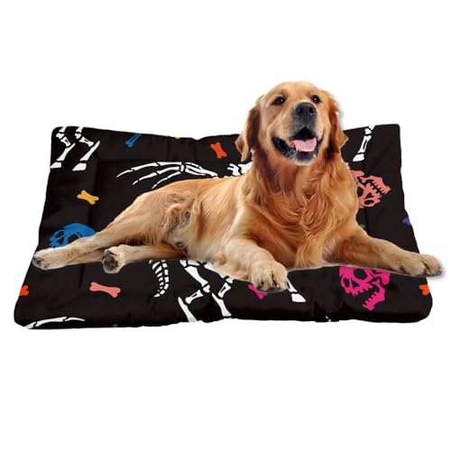 Nudoraw Hundebett Grosse Hunde,Hundekissen Grosse Hunde,Hundekörbchen,Hundebetten für Große Hund,Hundematte Waschbar,Hundebett Waschbar,Hundekorb,Dog Bed,Katzenkissen,Halloween Decorations,91x61cm von Nudoraw