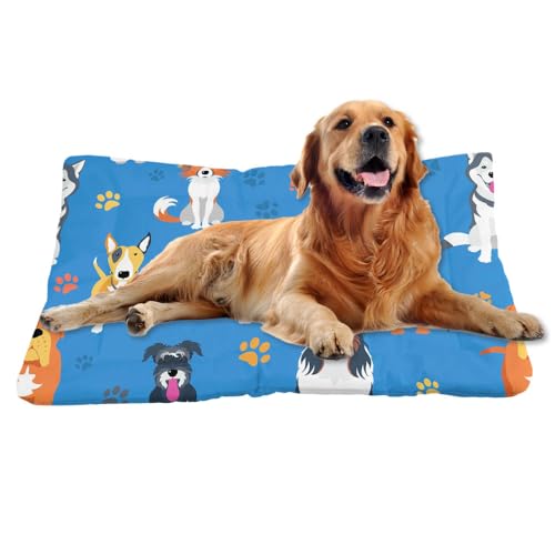 Nudoraw Hundebett Grosse Hunde,Hundekissen Grosse Hunde,Hundekörbchen,Hundebetten für Große Hund,Katzenkissen,Hundematte Waschbar,Dog Bed,Hundebett Waschbar,Hundekorb,Hundeliege,Cartoon Tier,91x61cm von Nudoraw