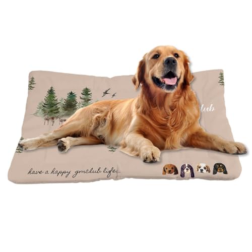 Nudoraw Hundebett Grosse Hunde,Hundekissen Grosse Hunde,Hundekörbchen,Hundebetten für Große Hund,Katzenkissen,Hundematte Waschbar,Dog Bed,Hundebett Waschbar,Hundekorb,Hundeliege,Waldmuster,91x61cm von Nudoraw