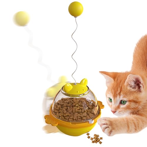 Nudorpn Futter Puzzle Spielzeug Für Katzen | Spielzeug Für Futterautomaten Im Innenbereich - Interaktives Für Katzentraining Zuhause Garten Balkon Wohnzimmer von Nudorpn
