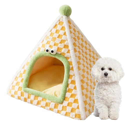 Nudorpn Geschlossenes Katzenbett, Innenzelt für Hunde mit geschlossener Kuppel, Sicherheitszelt, Winter, bequem, mittlere Rasse, Miniatur für den Innenbereich von Nudorpn