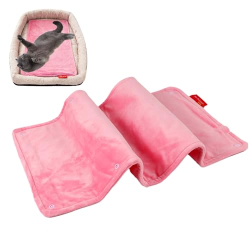 Nudorpn Heizunterlage Für Haustiere | Hundekatze Heizmatte | Wiederaufladbare 58x28cm wasserdichte Matte Für Welpen | Haustiere Innenkatzen Kleine Hunde Frauen Männer Kälte Jahreszeit Zuhause von Nudorpn