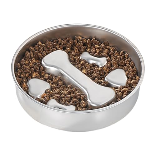 Nudorpn Hunde Slow Feeder Napf | Hundenapf Für Langsames Fressen Mit Rutschfester Edelstahlschale,rutschfeste Edelstahl-Futterschüssel Interaktives Hundeessen-Zubehör Für Große, Mittelgroße & Kleine Nudorpn Hunde Slow Feeder Napf | Hundenapf Für Langsames Fressen Mit Rutschfester Edelstahlschale,rutschfeste Edelstahl-Futterschüssel Interaktives Hundeessen-Zubehör Für Große, Mittelgroße & Kleine von Nudorpn