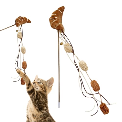 Nudorpn Interaktives Katzenspielzeug,Katzenangel mit Glöckchen und Federn | Plüschfänger & Lustiges Bewegungsspiel Mit Klingel, Reaktionstraining Für Alle Rassengrößen Nudorpn Interaktives Katzenspielzeug,Katzenangel mit Glöckchen und Federn | Plüschfänger & Lustiges Bewegungsspiel Mit Klingel, Reaktionstraining Für Alle Rassengrößen von Nudorpn