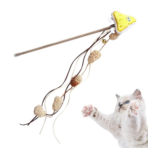 Nudorpn Katzenangel Spielzeug,Katzenangel mit Glöckchen und Federn - Plüschfänger & Lustiges Bewegungsspiel Mit Klingel, Reaktionstraining Für Alle Rassengrößen Nudorpn Katzenangel Spielzeug,Katzenangel mit Glöckchen und Federn - Plüschfänger & Lustiges Bewegungsspiel Mit Klingel, Reaktionstraining Für Alle Rassengrößen von Nudorpn