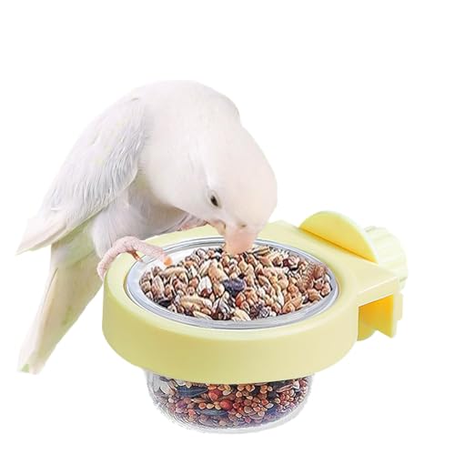 Nudorpn Vogelfutterschale, Vogelkäfig -Feeder | Transparente abnehmbare Papageifutterleiter | Chinchilla -Käfigzubehör, kleine tierische Lebensmittelschale, Haustierwasserer für Cockatiel Conure Nudorpn Vogelfutterschale, Vogelkäfig -Feeder | Transparente abnehmbare Papageifutterleiter | Chinchilla -Käfigzubehör, kleine tierische Lebensmittelschale, Haustierwasserer für Cockatiel Conure von Nudorpn