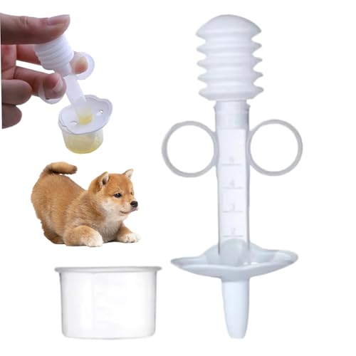 Nuelreva Kätzchen -Fütterungsspritze, sichere weiche Kätzchen Brustwarzen mit Maßstab & Tasse & Reinigungspinsel für Fütterung Pflege Kleiner Tiere Haustiere Flaschen Kit von Nuelreva