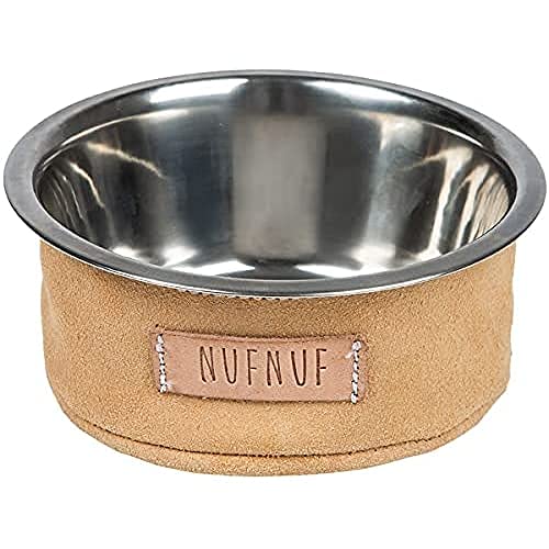 Metal Bowl with Suede Leather Cover 0,35l S von Nufnuf