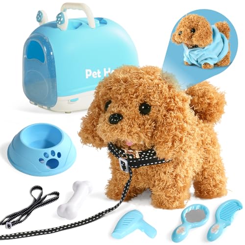 Nuheby Hund Spielzeug Kinder Hund mit Leine der Läuft und Bellt Kuscheltier Hund Elektrischer Hundekäfig, Dog Spiel Spielzeug Mädchen ab 2 3 4 5 Jahre Geschenkideen Klein Spielhund der Läuft und Bellt Nuheby Hund Spielzeug Kinder Hund mit Leine der Läuft und Bellt Kuscheltier Hund Elektrischer Hundekäfig, Dog Spiel Spielzeug Mädchen ab 2 3 4 5 Jahre Geschenkideen Klein Spielhund der Läuft und Bellt von Nuheby
