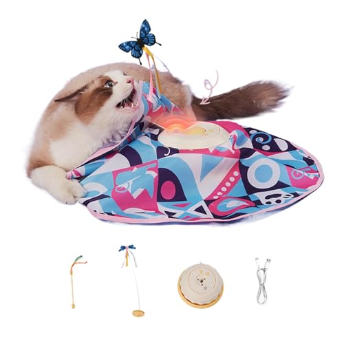 2-in-1 Cat Ball Toy With Electric Butterfly Teaser | Interactive Cat Toy With Rotating Butterfly & Ringing Bell | Fun & Engaging Cat Toy With 3 Play Modes | Stimulating Toy For Cats Active Play 2-in-1 Cat Ball Toy With Electric Butterfly Teaser | Interactive Cat Toy With Rotating Butterfly & Ringing Bell | Fun & Engaging Cat Toy With 3 Play Modes | Stimulating Toy For Cats Active Play von Nuhjytgf