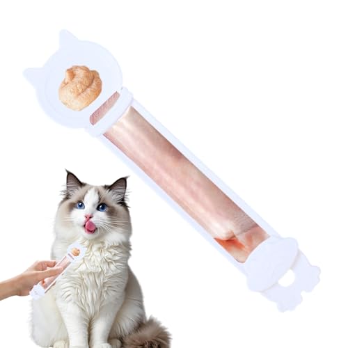 Nuhjytgf Cat Strip Feeder Löffel, Katze behandeln Löffel,Anti-geeignetes multifunktionaler Katzenlöffel | Anti-Overflow-Haustierzubehör zum Füttern von Kitty Kitten Home Outdoor-Reise-Rätsel, Müll von Nuhjytgf