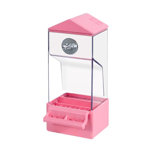 Nuhjytgf Futterspender für Papageien, automatischer externer Futterspender für Papageien, transparent, spritzwassergeschützt, für Kanarienvögel, Sittiche, , Nymphensittiche, Spatzen, Rotkehlchen von Nuhjytgf