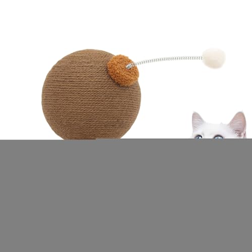 Nuhjytgf Kratzball Für Katzen, Kratzspielzeug für Kätzchen für den Innenbereich, Interaktiver Saugnapf Ball Für Mehrkatzen, Innenbereich Und Unterhaltung von Nuhjytgf