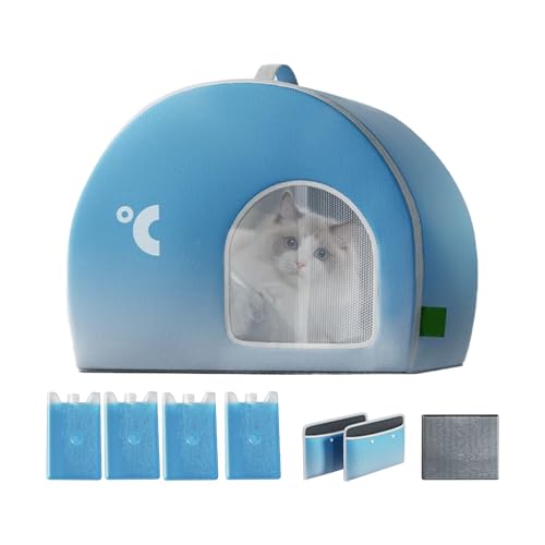Nuhjytgf Kühlendes Katzenhaus für drinnen und draußen, wetterfest, großes Haustierheim mit intelligenter langanhaltender Kühle für Wohnzimmer für komfortable Erholung Nuhjytgf Kühlendes Katzenhaus für drinnen und draußen, wetterfest, großes Haustierheim mit intelligenter langanhaltender Kühle für Wohnzimmer für komfortable Erholung von Nuhjytgf