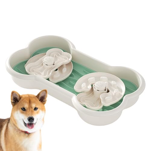 Nuhjytgf Langsamer Futterspender für Hunde, Knochen, großer Futternapf, Knochenform, rutschfest, Anti-Ersticken, Fütterungszubehör für Haustiere, Langeweile und Leckerlis von Nuhjytgf