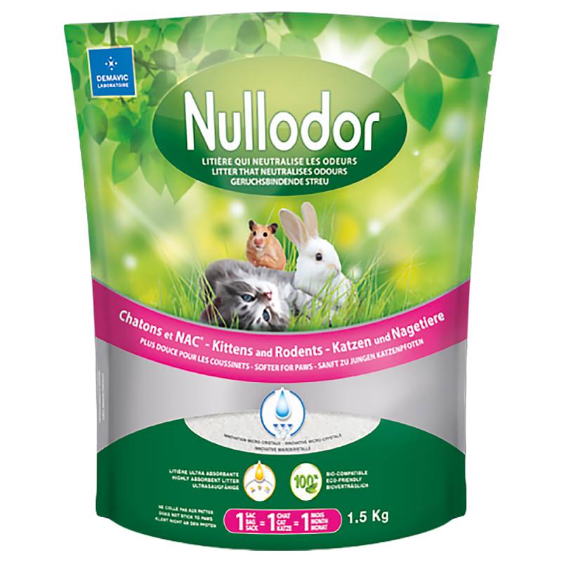 Nullodor Silikatstreu für Katzen und Kleintiere - 1,5 kg von Nullodor