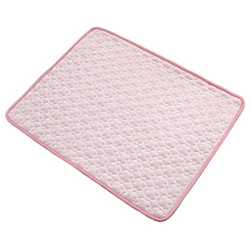 Nunubee Pet Cooling Pads halten im Sommer kühl Atmungsaktive Trainingspads geeignet für drinnen draußen oder im Auto L:70 * 55cm(200g) rosa von Nunubee
