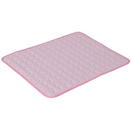 Nunubee Pet Cooling Pads halten im Sommer kühl Atmungsaktive Trainingspads geeignet für drinnen draußen oder im Auto L:70 * 55cm(200g) rosa von Nunubee