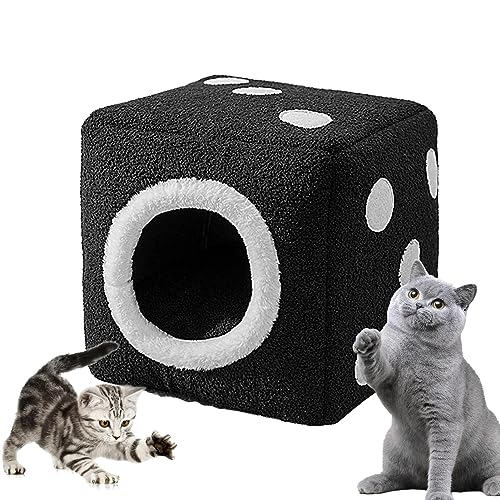 Katzenbett-Haus für den Innenbereich, Hundehütte für den Winter, wasserdicht, Würfelform, weiches Haustierhaus, Winter-Haustier-Unterschlupf für Katzen, Hunde, zum Schlafen/Ausruhen/Nickerchen Katzenbett-Haus für den Innenbereich, Hundehütte für den Winter, wasserdicht, Würfelform, weiches Haustierhaus, Winter-Haustier-Unterschlupf für Katzen, Hunde, zum Schlafen/Ausruhen/Nickerchen von Nupaque