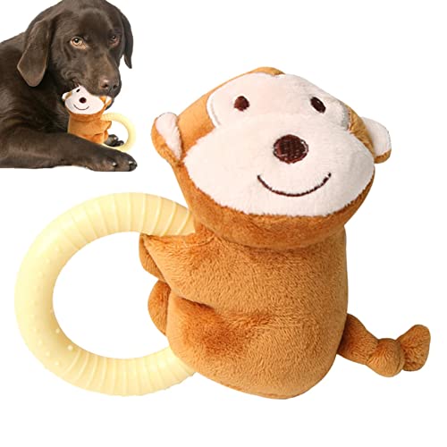 Nupaque Quietschendes Kauspielzeug für Hunde,Quietschendes Spielzeug für Hunde mit Griffen | Plüsch-Hundespielzeug, weiches Quietschspielzeug, Robustes Hundespielzeug, quietschendes von Nupaque