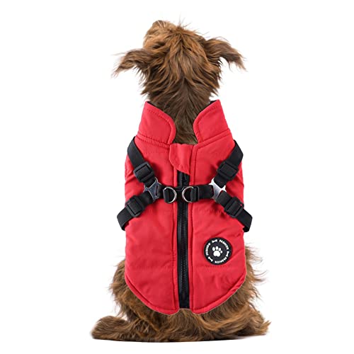 Warme Haustierjacke, gemütlich, wasserdicht, winddicht, wendbar, Winter-Hundejacke, Reißverschluss, Hundejacke, Welpenmantel, kleine Hundekleidung, Hundemantel mit Geschirr für kleine, mittelgroße und Warme Haustierjacke, gemütlich, wasserdicht, winddicht, wendbar, Winter-Hundejacke, Reißverschluss, Hundejacke, Welpenmantel, kleine Hundekleidung, Hundemantel mit Geschirr für kleine, mittelgroße und von Nupaque