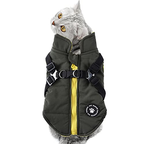 Wintermantel für kleine Hunde | Geschirr für kleine Hunde mit Welpe für kaltes Wetter – Hundemantel, Geschirr, Winter, warme Weste, Jacke, wasserdicht, Baumwollkostüm Nupaque von Nupaque