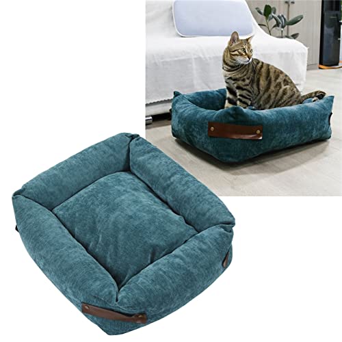 Home Donut-Katzenbett, Beruhigendes Quadratisches Hundekatzenbett mit Tragegriff, rutschfeste Unterseite, Haustierbett für Katzen und Welpen, 55 X 59,9 X 15 cm, Weiches Home Donut-Katzenbett, Beruhigendes Quadratisches Hundekatzenbett mit Tragegriff, rutschfeste Unterseite, Haustierbett für Katzen und Welpen, 55 X 59,9 X 15 cm, Weiches von Nurnesy