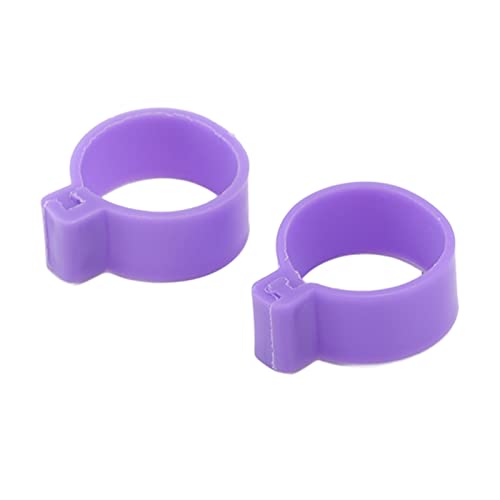 Nurnesy 100 PCs Geflügelfußringe Chicken Entengans Beinbänder PP Plastik Wiederverwendbar, um Roosters Hühner mit Markierungsfunktion zu Identifizieren (16mm) von Nurnesy