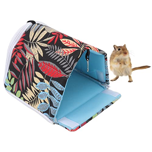 Bequeme Warme Nesthöhle für Hamster, Atmungsaktives und Weiches Meerschweinchenbett mit Abnehmbarem Hängenest, Geeignet für Kleine Haustiere, Vögel, Zum Schlafen Im (17 * 15CM) von Nurnesy