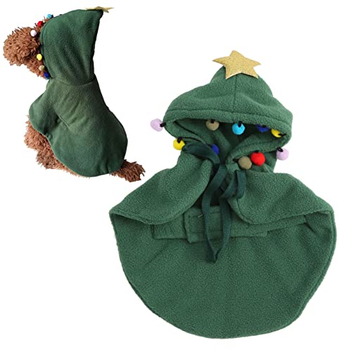 Nurnesy Katzen-Weihnachtsumhang, Warmer Welpen-Weihnachtsumhang mit Stern und Pompons für Kleine und Mittelgroße Haustiere, Weiches und Bequemes Fleece, Festliches Design für Aktivitäten Nurnesy Katzen-Weihnachtsumhang, Warmer Welpen-Weihnachtsumhang mit Stern und Pompons für Kleine und Mittelgroße Haustiere, Weiches und Bequemes Fleece, Festliches Design für Aktivitäten von Nurnesy