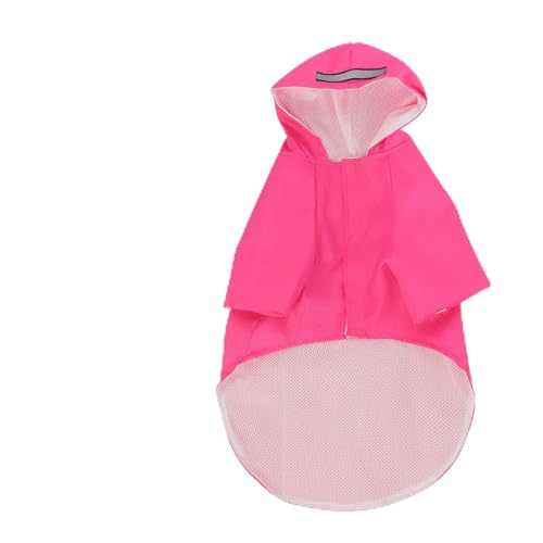 Nurnesy Reflektierende Waterp001 Hunde-Regenjacke mit Klettverschluss, Bequemer Welpen-Regenmantel für Haustiere, Hunde, Katzen, mit Reflektierenden Streifen, für Regnerisches Wetter (L) von Nurnesy