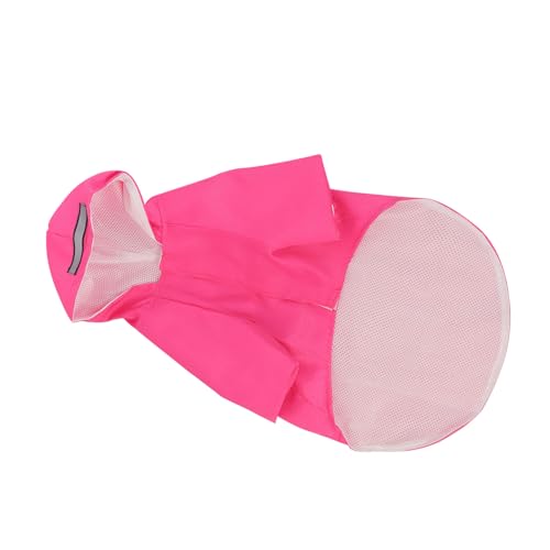 Nurnesy Reflektierende Waterp001 Hunde-Regenjacke mit Klettverschluss, Bequemer Welpen-Regenmantel für Haustiere, Hunde, Katzen, mit Reflektierenden Streifen, für Regnerisches Wetter (M) von Nurnesy