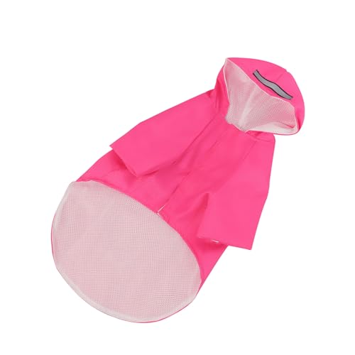 Nurnesy Reflektierende Waterp001 Hunde-Regenjacke mit Klettverschluss, Bequemer Welpen-Regenmantel für Haustiere, Hunde, Katzen, mit Reflektierenden Streifen, für Regnerisches Wetter (XL) von Nurnesy