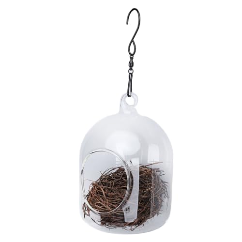 Nurnesy Vogelhaus, Regenfest, Transparent, Vogelnest, Hängendes Kolibri-Haus mit Haken für Draußen, Garten, Drinnen und Draußen Nurnesy Vogelhaus, Regenfest, Transparent, Vogelnest, Hängendes Kolibri-Haus mit Haken für Draußen, Garten, Drinnen und Draußen von Nurnesy