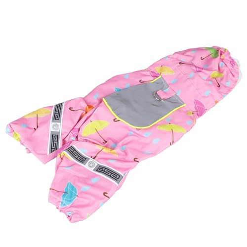 Reflektierender Hunde-Regenmantel mit Kapuze, Regenjacke mit Wasserabweisenden Beinen für Hunde, Reflektierendes Design, Wiederverwendbarer Reflektierender Regenmantel für (XL) von Nurnesy