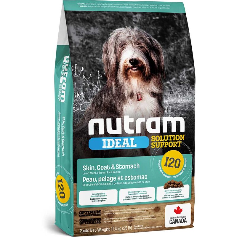 Nutram I20 Sensitive Dog - 11,4 kg (Verpackung beschädigt) (6,31 € pro 1 kg) von Nutram