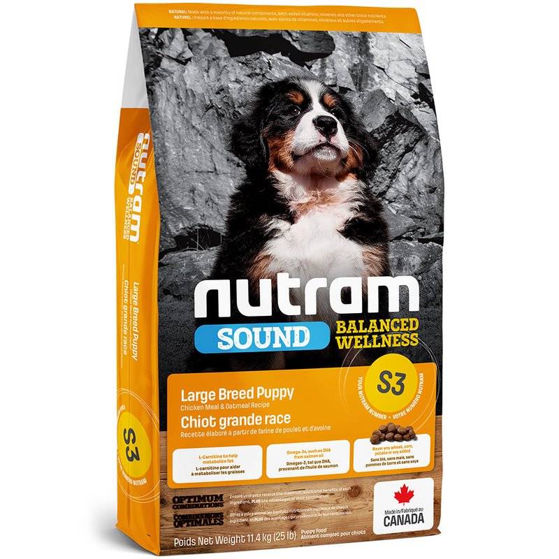 Nutram S3 Large Breed Puppy - 11,4 kg (5,61 € pro 1 kg) von Nutram
