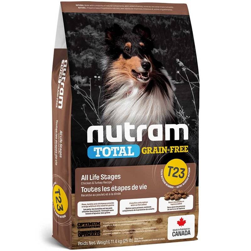 Nutram Total Grain Free T23 Pute, Huhn & Ente - 11,4 kg (7,01 € pro 1 kg) von Nutram