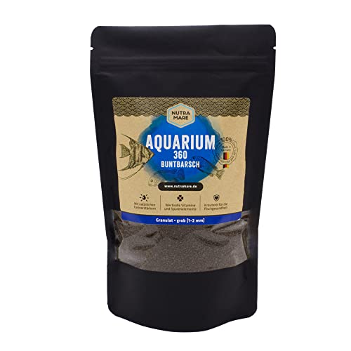 Nutramare Aquarium360 Buntbarsch 750ml | Hochwertiges Fischfutter für Barsche, Granulat mit Spirulina von Nutramare