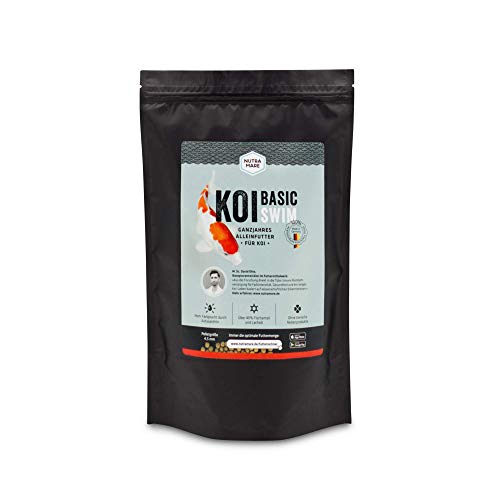 Nutramare KoiBasic 1,2kg | Schwimmendes Koi-Fischfutter für Frühjahr & Sommer | Mit Lachsöl & Montillit Aktivton | Ganzjahresfutter von Nutramare