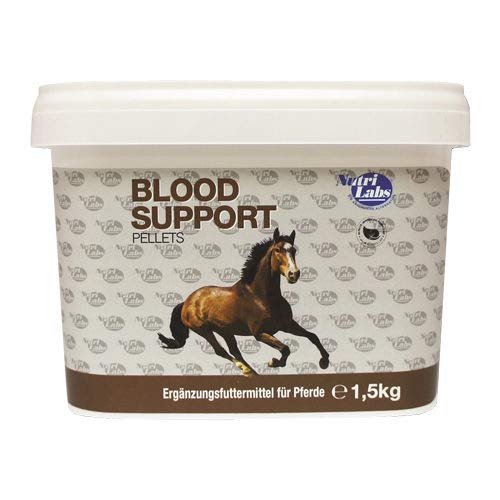 NutriLabs Blood Support Pellets für Pferde 1,5 kg - Pferde Blutzusatz - Eisen für Pferde - Nahrungsergänzung Pferde Eisenpräperat - Pferde Vitalstoffe Blut - Eisenpräparat für Pferde von NutriLabs