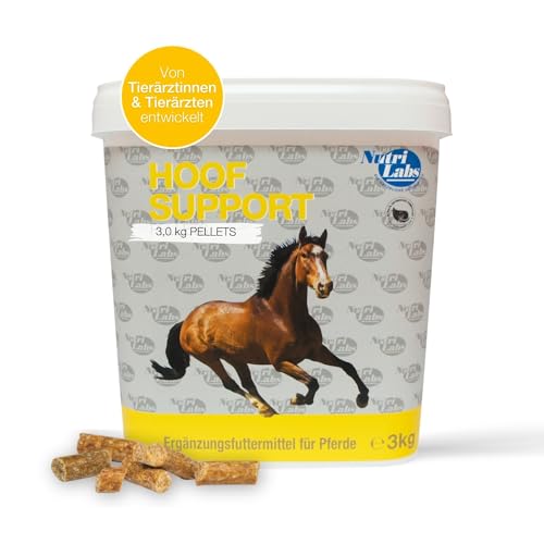 NutriLabs Hoof Support Pellets Premiumprodukt zur Unterstützung gesunder Hufe von Pferden, mit Biotin, organischem Schwefel (MSM), Zink und Kalzium. 3,0 kg von NutriLabs