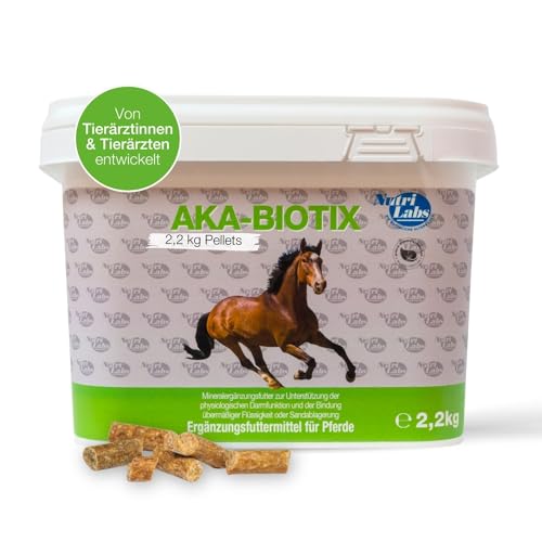 NutriLabs Aka-Biotix Mineralpellets für Pferde 2,2 kg - Mineralergänzungsfutter Pferd - Flohsamenschalen Pferd - Pferde Gesundheitsprodukte - Pferde Mineralien - Kotwasser Pferd von NutriLabs