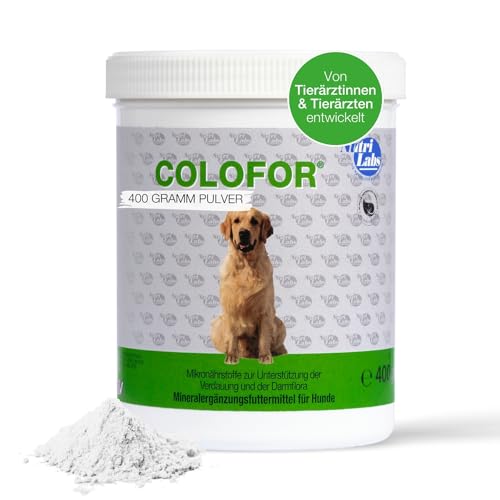 NutriLabs Colofor® Pulver für Hunde 400 g - ehem. Estifor Pulver I Durchfall Tabletten Hund mit Bentonit, L-Glutamin, Präbiotika etc. - Hund Durchfall - Nahrungsergänzung Hund von NutriLabs