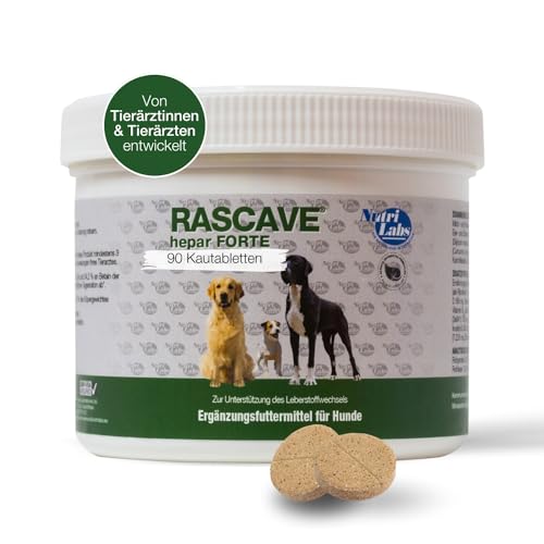 NutriLabs Rascave Hepar Forte Tabletten für Hunde 90 STK. - Leber-Tabletten - B Vitamine für Hunde - Gesundheitsprodukte für Hunde - Nahrungsergänzungsmittel Hund - Leberkomplex von NutriLabs