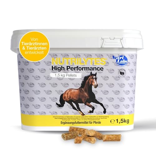 NutriLabs Nutrilytes® High Performance Pellets für Turnier-Pferde 1,5 kg - mit Elektrolyte, Phosphor, Zink, Eisen, Kupfer u.v.m. - Nahrungsergänzung Turnier-Pferde - Elektrolyte Pferd von NutriLabs