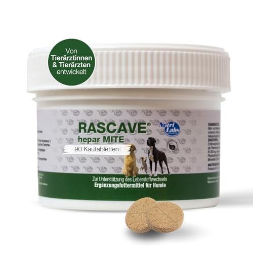 NutriLabs Rascave Hepar Mite Tabletten für Hunde 90 STK. - Leber-Tabletten - B Vitamine für Hunde - Gesundheitsprodukte für Hunde - Nahrungsergänzungsmittel Hund - Leberkomplex von NutriLabs