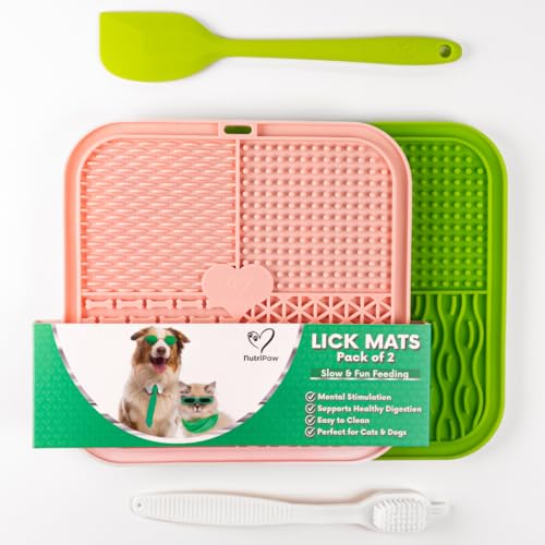 NutriPaw Leckmatte für Hunde | Beruhigender langsamer Futterspender für Angst, Langeweile & Verdauung | BPA-frei, spülmaschinenfest | für Leckerlis, Nassfutter & Nahrungsergänzungsmittel (2 Stück) NutriPaw Leckmatte für Hunde | Beruhigender langsamer Futterspender für Angst, Langeweile & Verdauung | BPA-frei, spülmaschinenfest | für Leckerlis, Nassfutter & Nahrungsergänzungsmittel (2 Stück) von NutriPaw